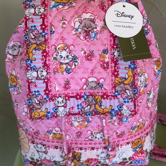 VERA BRADLEY DISNEY ARISTOCATS DRAWSTRING BACKPACK:NWT CATS - Picture 4 of 16
